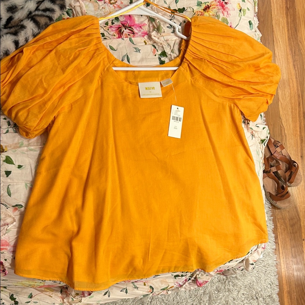 Maeve Vibrant Orange Blouse